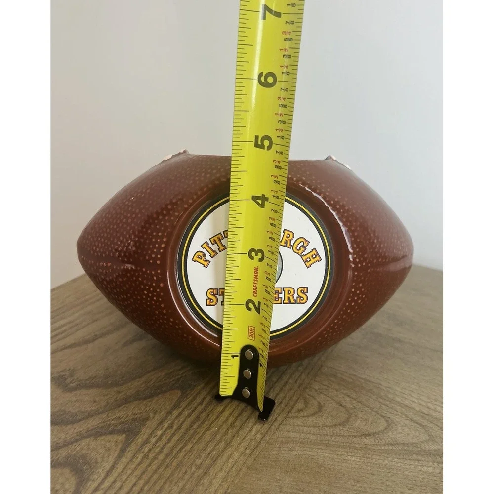 Pittsburgh Steelers Ceramic Football Candy Dish Planter Pen Holder NFL Logo 7